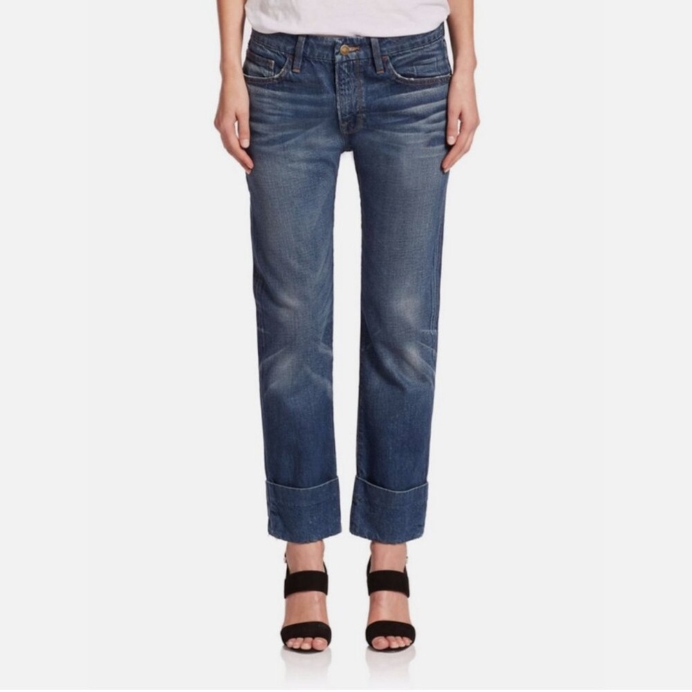 FRAME Denim Le Grand Garçon Cuffed Straight Leg Jean